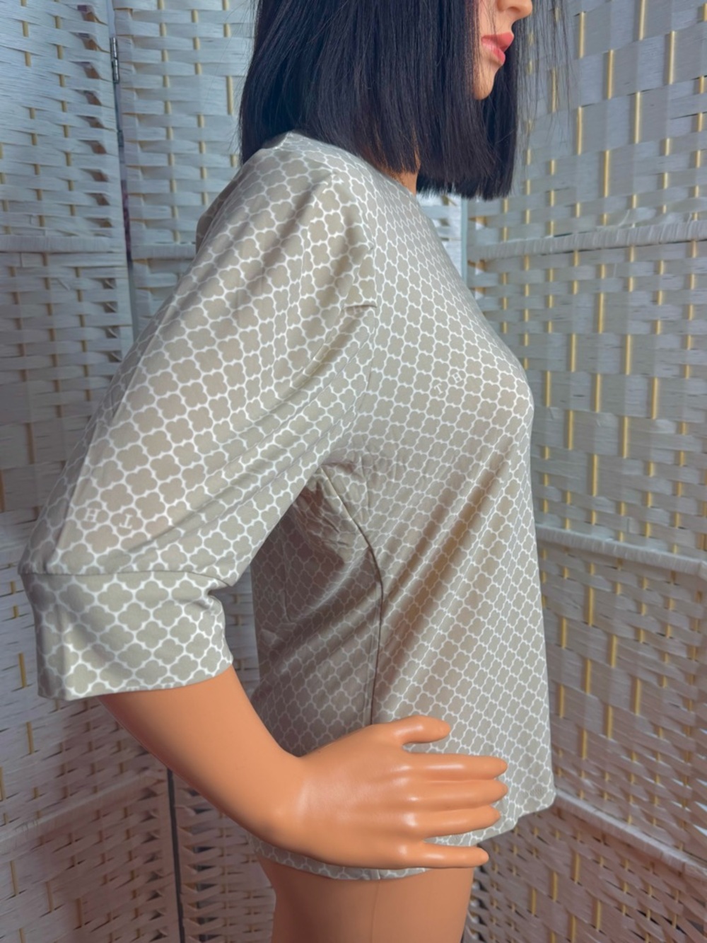 Tommy Hilfiger Patterned Short Sleeve Blouse Work Event Spring Summer - Picture 4 of 5